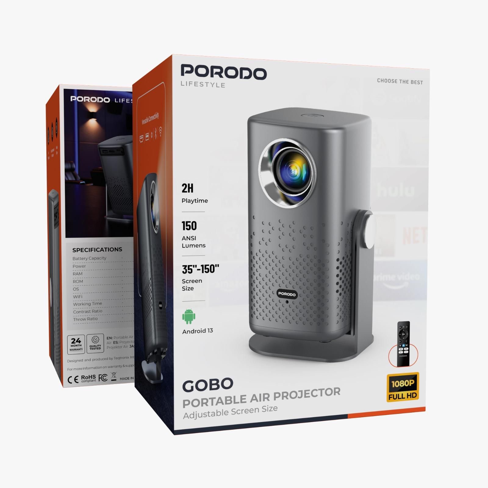 Porodo* Lifestyle Gobo Portable Air Projector